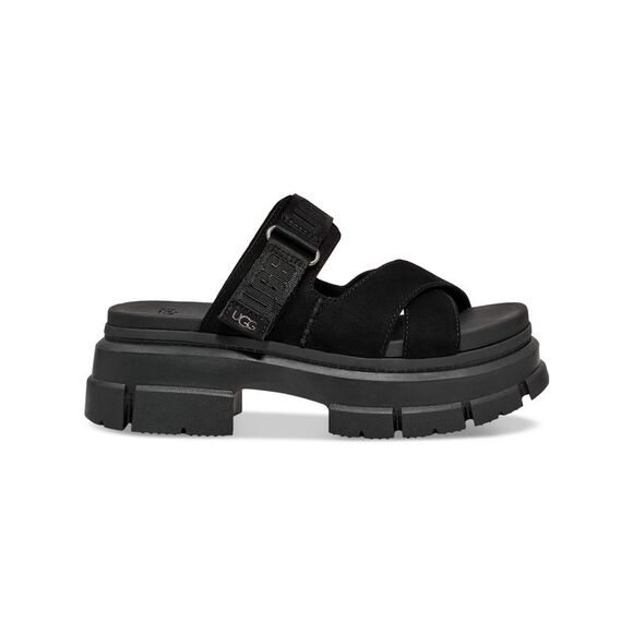 UGG Womens Black Straps 2Platfrom Ashton Open Slip On Slide Sandals Shoes 11 - Picture 3 of 4
